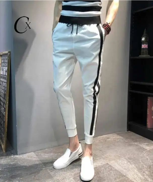 mens slim cropped trousers