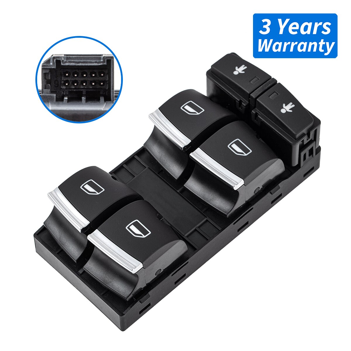 Front left window control switch 4f0959851j,4f0959851j5pr for audi q7 3.0 tdi,3.6 fsi,4.2 tdi,6.0 tdi quattro 2006-2015