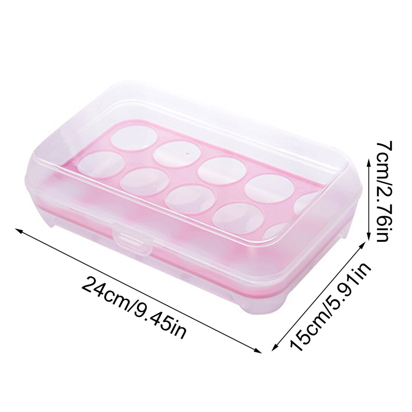 15 Grid Kitchen Egg Storage Case Refrigerator Storage Box Fridge Egg Protect Storage ContainerBox Kitchen Accessories