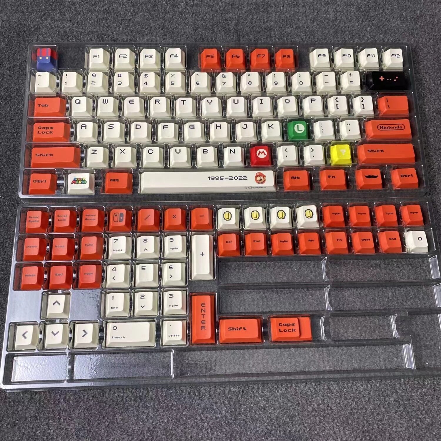 [Free Shipping] PBT Super Mario Keycaps 122 Pieces CHERRY Height Red