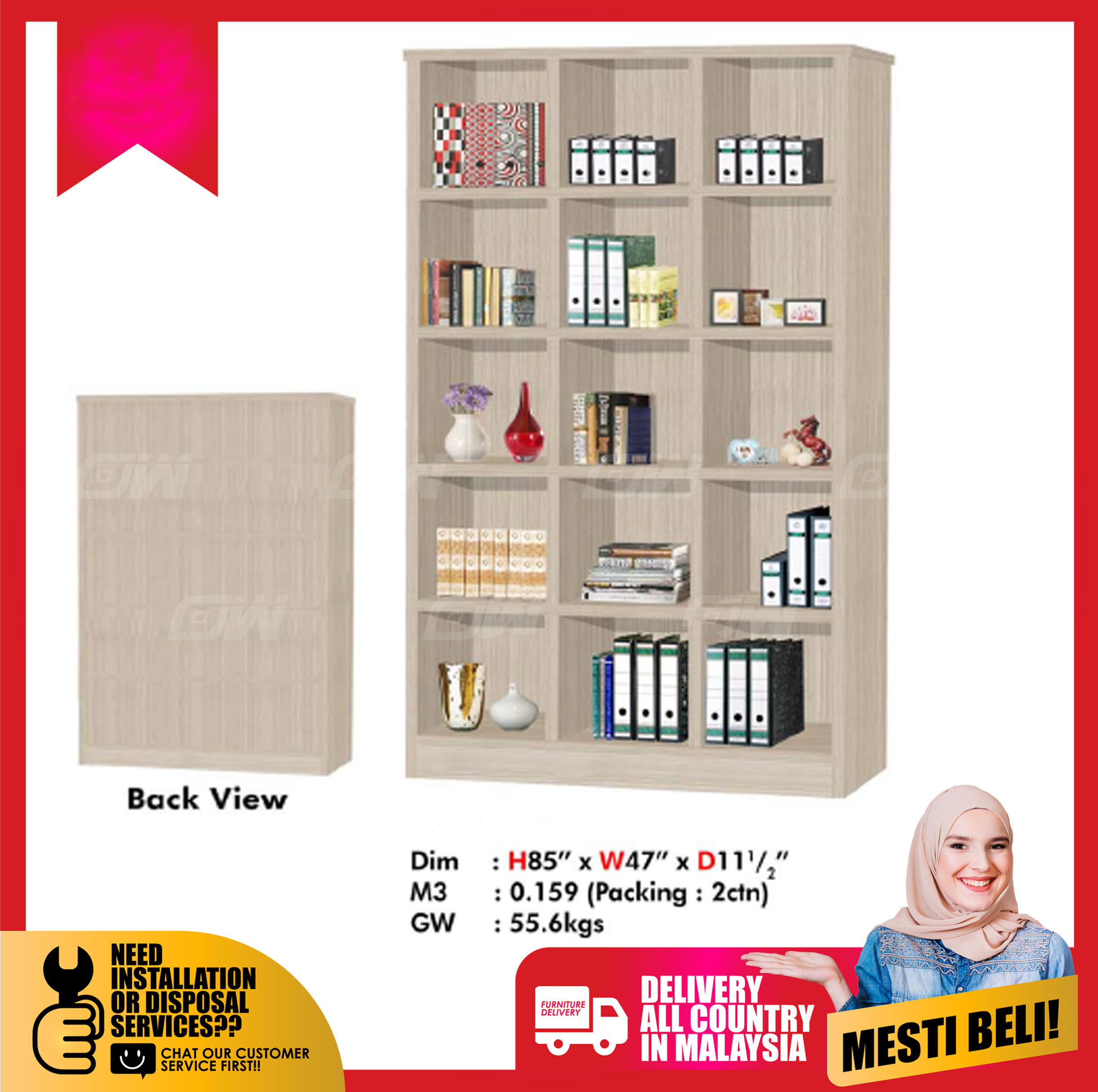 BS515 Multi Layer Book Case / Book / Filing / Office