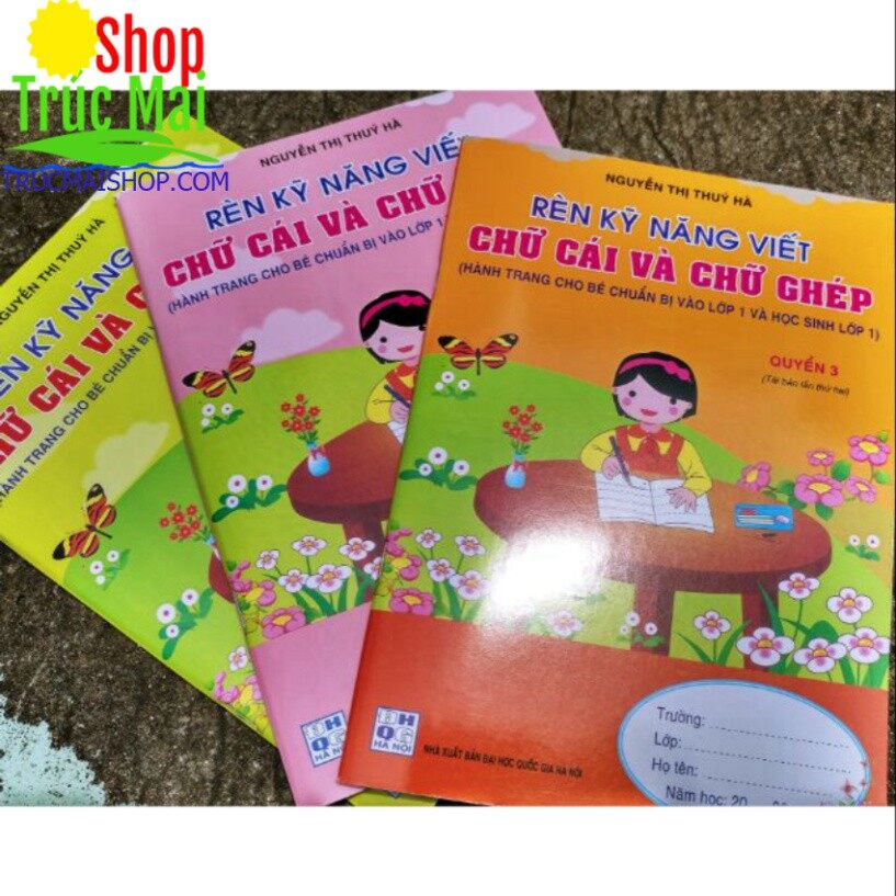 Combo vở thúy hà rèn luyện kỹ năng viết chữ cái và chữ nghép