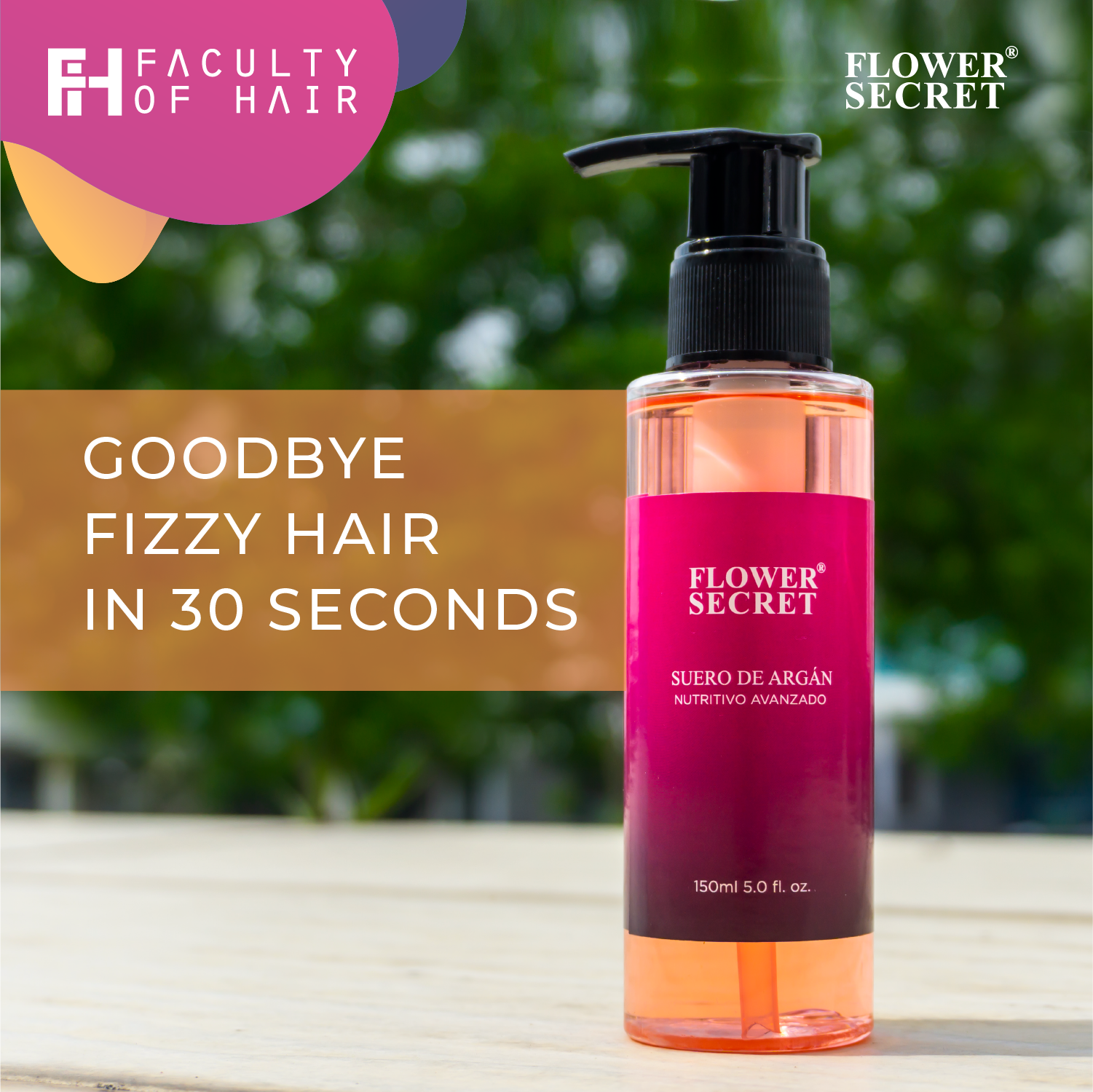 Flower Secret Hair Serum Hair Oil Argan Oil Anti Frizzy Seuro De Argan Serum Rambut 150ml