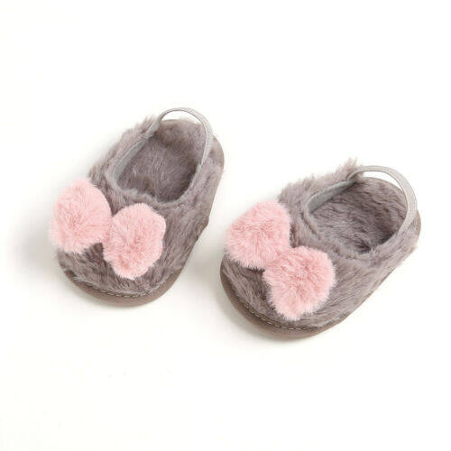 [kisseangel]Toddler Newborn Kids Baby Girls Boys Warm Shoes Cute Soft-Soled Slippers