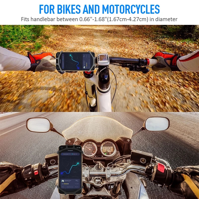 Universal Silicone Bicycle Mobile Phone Handlebar Stand Mount Holder