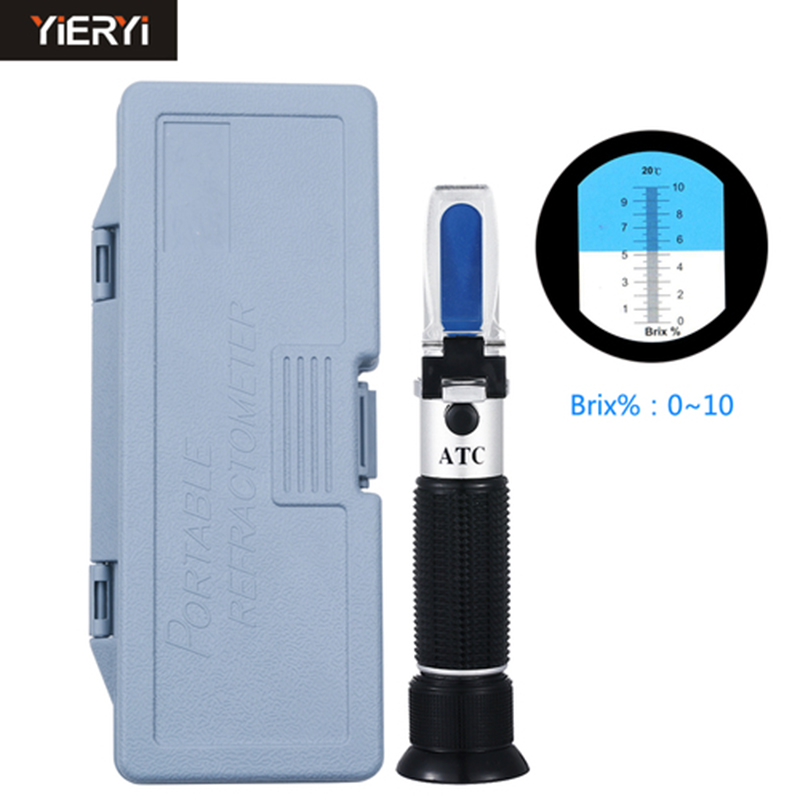 Yieryi Sugar Meter, Sugar Refractometer 0-10% Brix Refractometer for Juice, Liquid, Beverage, Lab