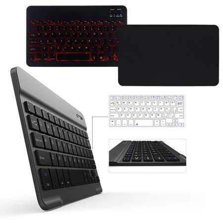 Teepao 3 ระบบ Universal Slim แบบพกพาบลูทูธ 3.0 7-สีแป้นพิมพ์เรืองแสงชาร์จสำหรับ Android/IOS/Windows (7/10 นิ้ว)