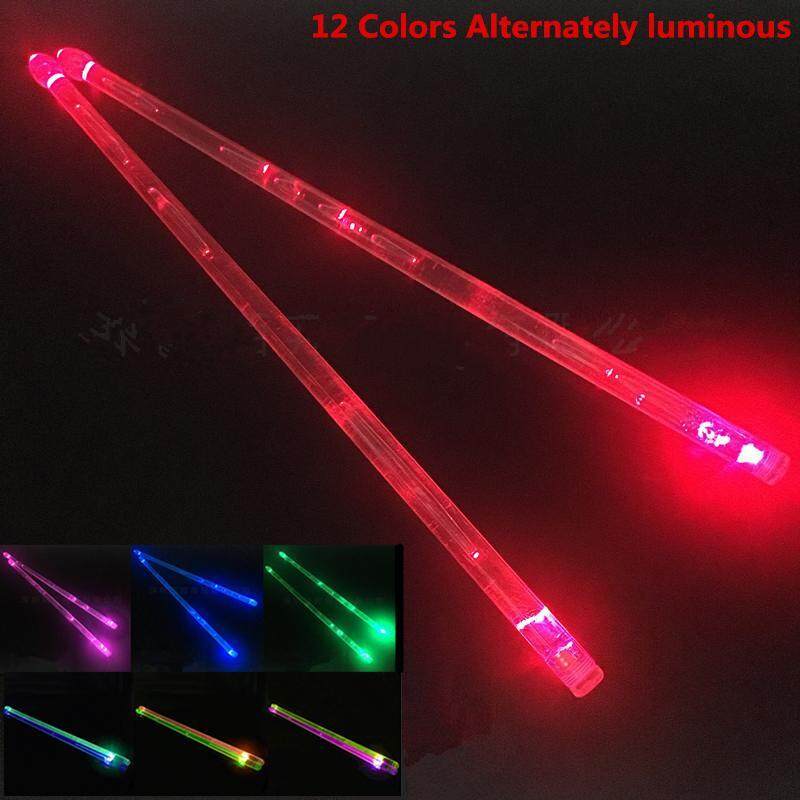 5A Polymer Chất Liệu Dùi Trống 12 Màu Luân Phiên Noctilucent Phát Sáng trong Bóng Tối Diễn Sân Khấu Dạ Quang Jazz Dùi Trống