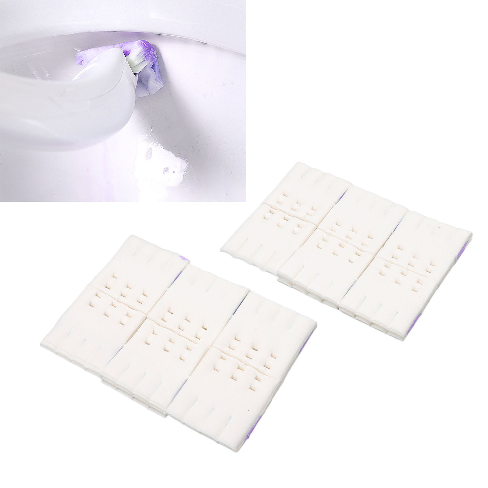 Toilet Scrubber Wand Refills Disposable Toilet Brush Replacement Refills Non Woven Fabric Convenient 12 PCS for Washroom