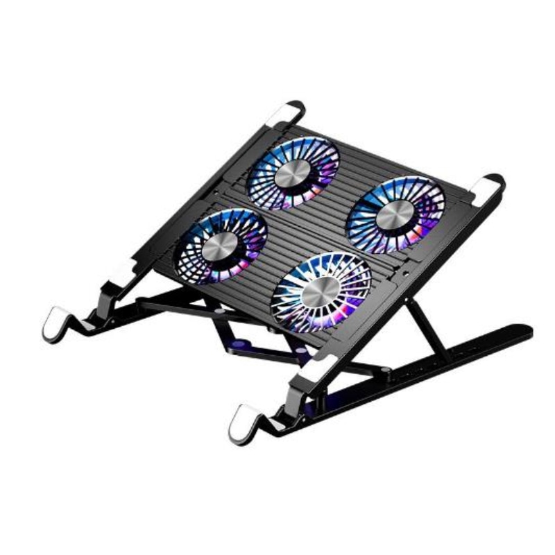 New máy tính xách tay Cooler cơ sở đứng Laptop xoay lật tấm làm mát xách tay có thể điều chỉnh giá đỡ máy tính xách tay cho 11-17.3 inch với 2/4 người hâm mộ 2023 loại tốt