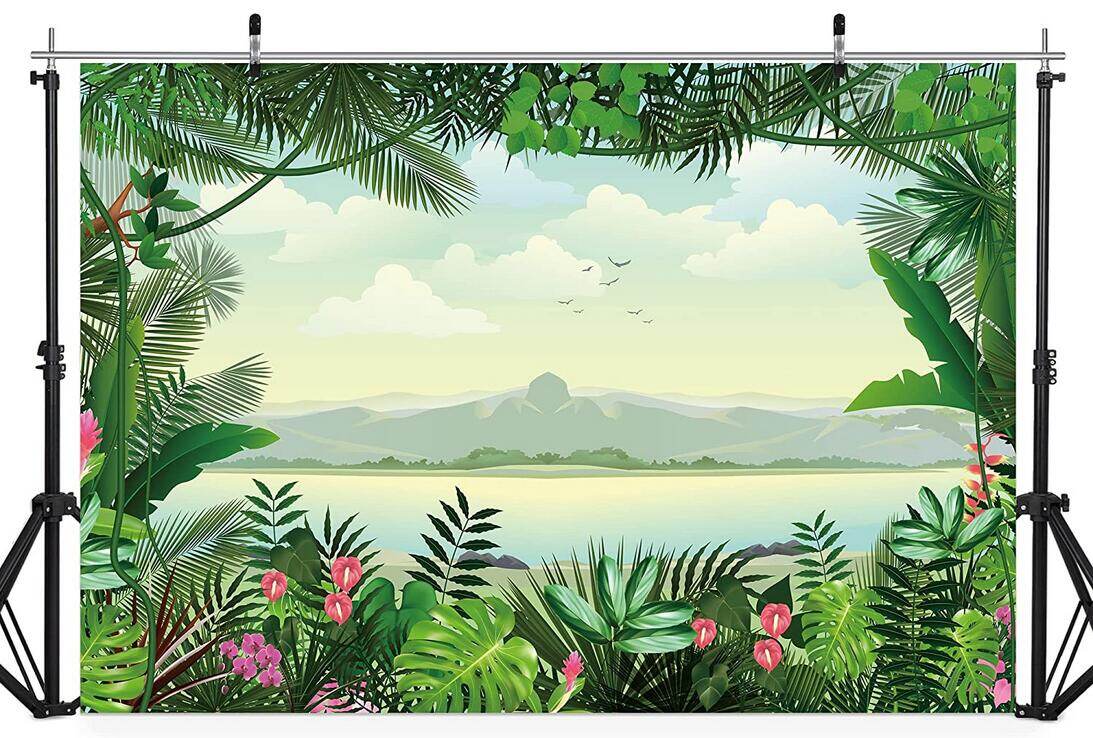Renaiss 7x5ft Jungle Animals 1st Birthday Background Safari - View #4