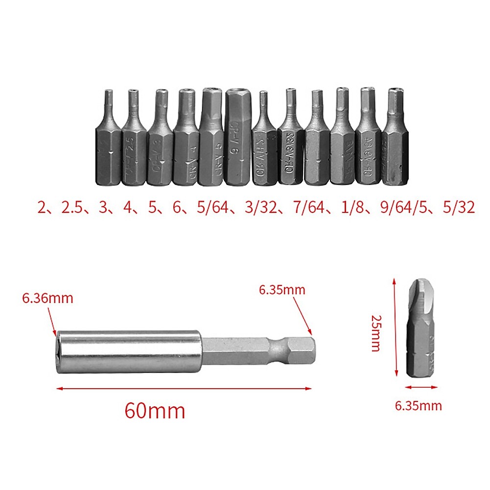 33 Chiếc Tuốc Nơ Vít Điện Đầu Rỗng/Rắn Cờ Lê Torx Bộ Đầu Mũi Khoan An Toàn