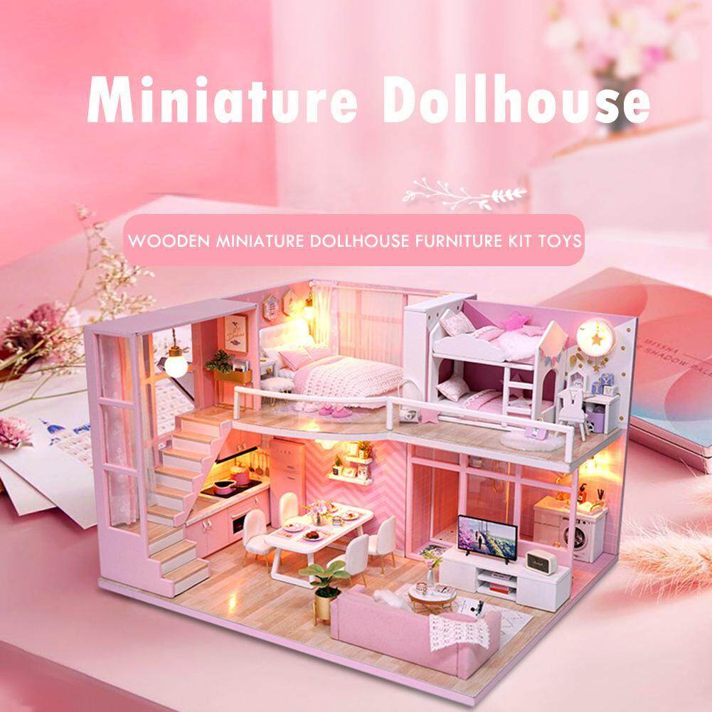 Dollhouse Miniature Model DIY Kit Nice Home Angel Dream House NEW