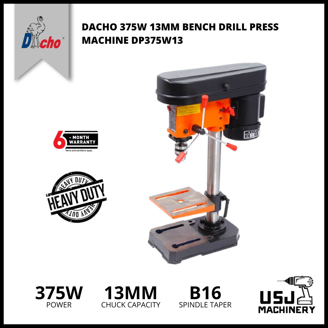DACHO 375W 13mm Bench Drill Press Machine DP375W13 6 Months Warranty