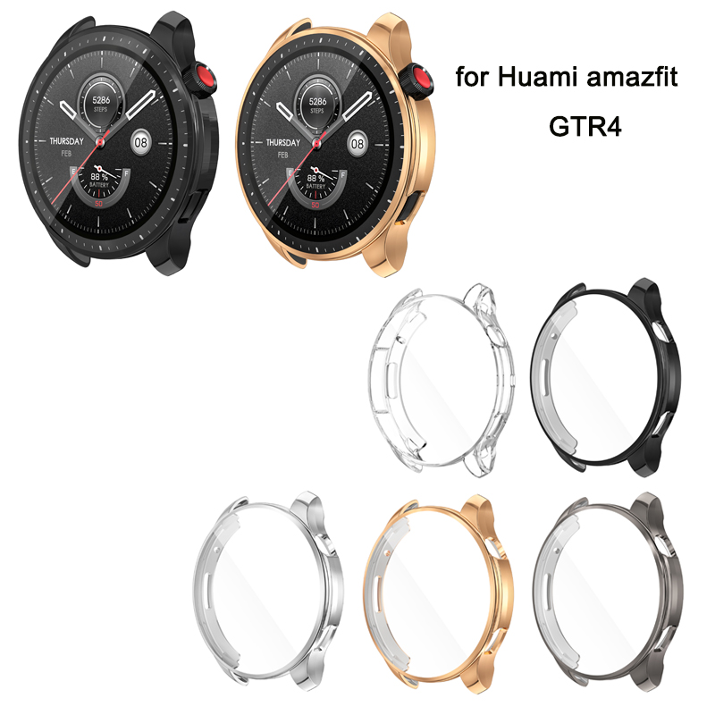 TPU Screen Protector Case Cover for Huami Amazfit GTR4/GTR4 Pro Smartwatch Case