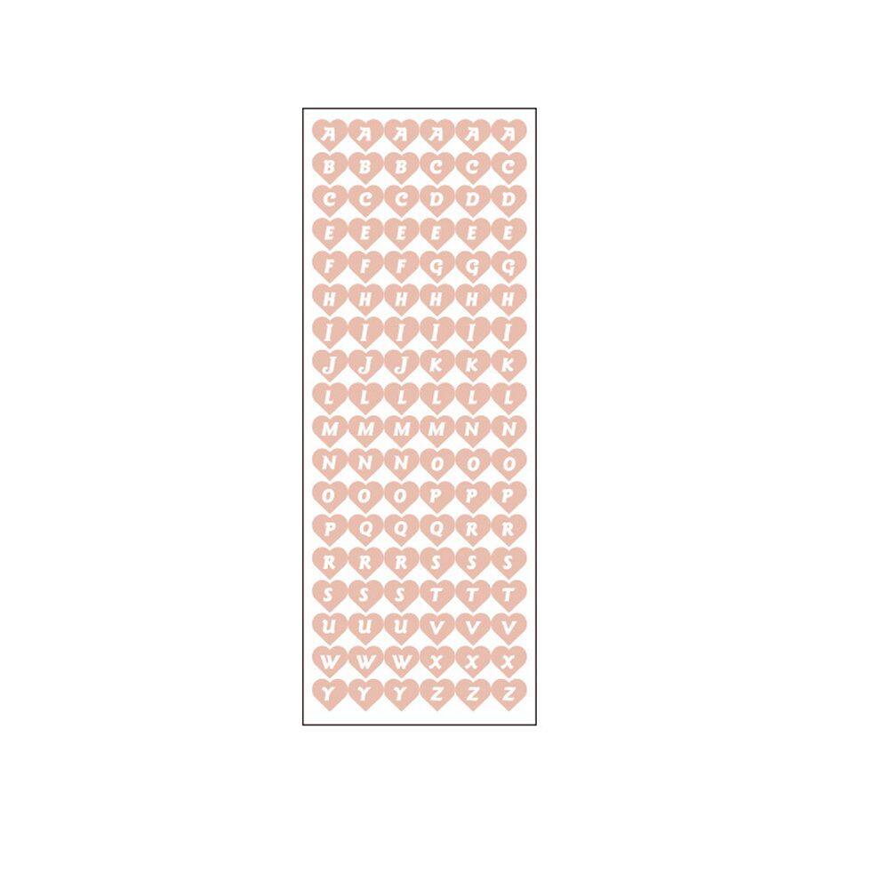 MMLUCK Korean Girls Handbook Diary Planner DIY Album Decorative Scrapbooking School Supplies Alphabet Stationery Sticker Letters Label Sticker Bling Heart Letters