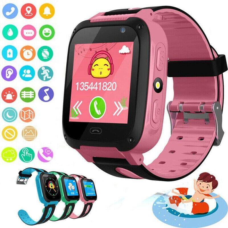 Anak-anak Baterai Tahan Lama dan Jam Tangan Pintar Multifungsi Anti Hilang Aman Pelacak GPS SOS Call Tahan Air untuk Android IOS
