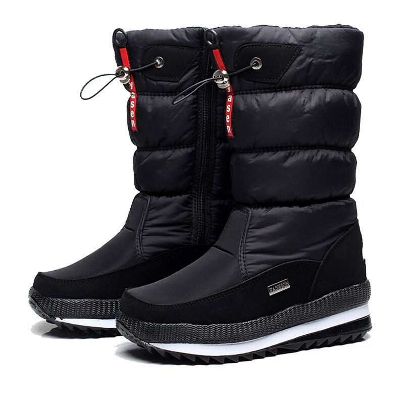 LUQUTCR Casual Snow Boots Women New Autumn Winter Retro Women Boots Fashion Plush Lace Up Flat Ankle Boots Warm Boots