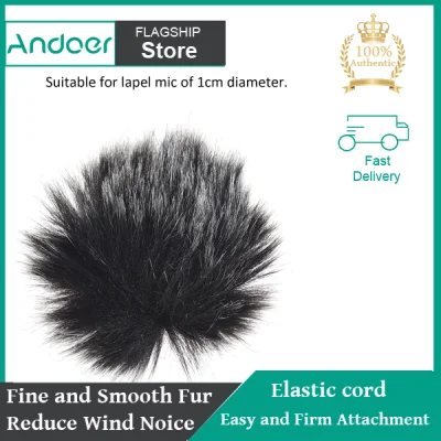 Andoer Furry Outdoor Microphone Windscreen Muff Mini Lapel Lavalier Microphone Windshield