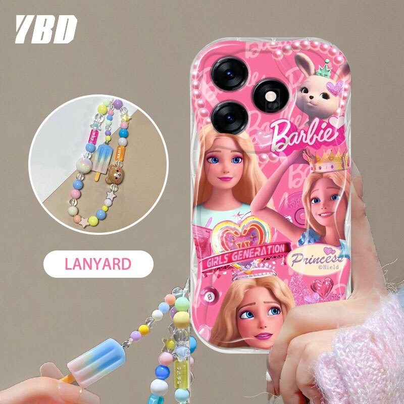 YBD Pink Barbie Phone Case For itel A70 A665L Casing Cute Girl