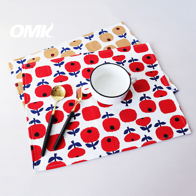 Omk kiểu Bắc Âu miếng vải lót bằng vải bông & đế lót ly đế lót ly Bộ đồ ăn đế lót ly cho ly placemats cho Tấm lót đĩa bàn ăn Bộ bàn ăn