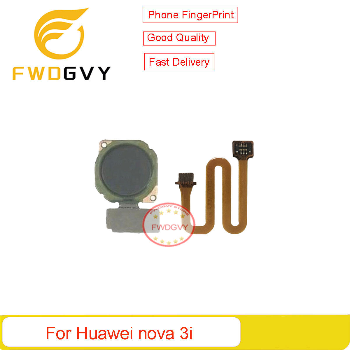 Fwdgvy for huawei nova 3i / p smart fingerprint sensor home button key touch id flex cable