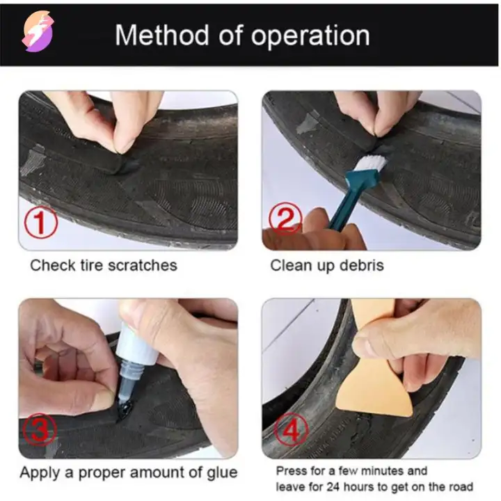 rubber cement bike tube repair