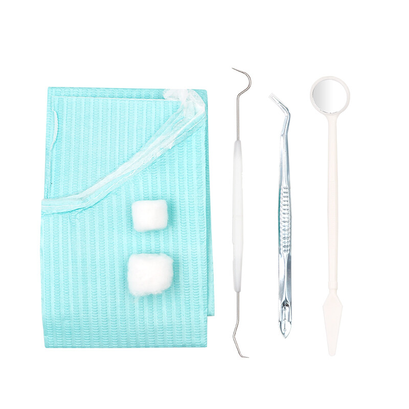 Bộ Dụng Cụ Khám Răng Dùng Một Lần Bộ Thiết Bị Nha Khoa Đa Chức Năng Hộp Dụng Cụ Thăm Dò/Kẹp/Gương