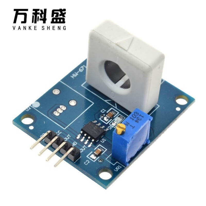 Dc 5v wcs1800 hall current detection sensor module 35a precise with overcurrent signal lamp
