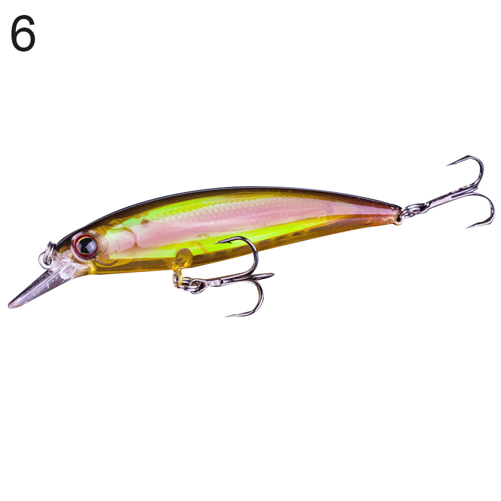 Ghxdryuru 11cm Luminous Fishing Wobblers Minnow Artificial Fish Lures Bait Tackle Tool