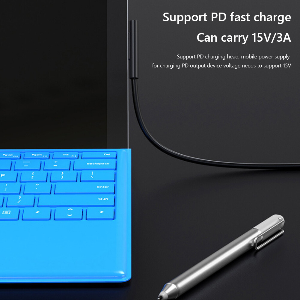 Cáp Chuyển Đổi Sạc Nhanh Bộ Nguồn USB C, Cáp Sạc Cho Microsoft Surface Pro 3 4 5 6