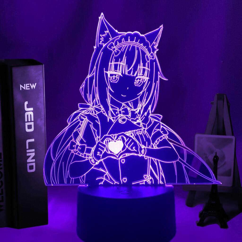 Đèn Led Anime Nekopara Vanilla Để Trang Trí Phòng Ngủ Đèn Ngủ Quà Tặng