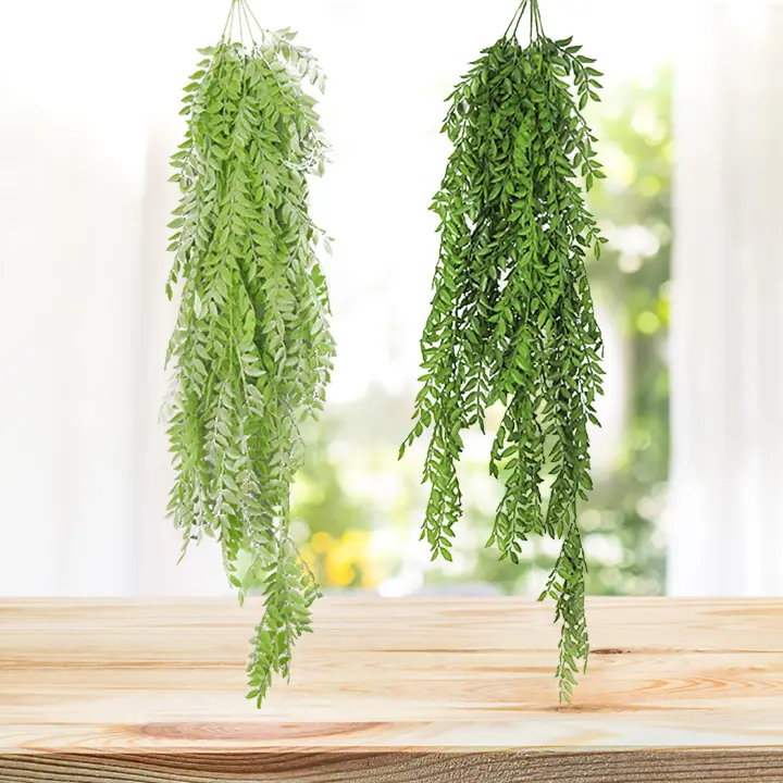 Ready Stock 110cm Artificial Plants And Flowers Wall Hanging Long Strip Indoor Green Garden Home Decor Outdoor Leaf Lazada Singapore - Artificial Plant Wall Mounted Indoor Outdoor