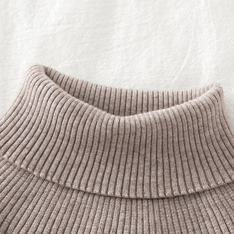 Ladies Turtleneck Ribbed Knitted False Fake Collar Winter Windproof Dickey Solid Color Ruffles Detachable Scarf Wrap