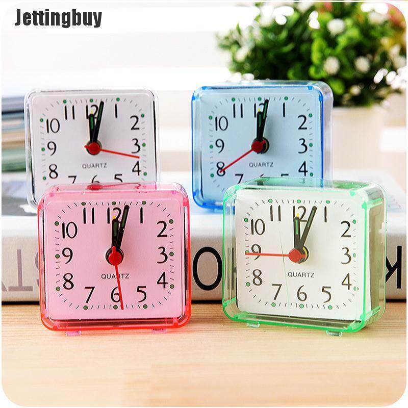 Jettingbuy Giảm Giá Chớp Nhoáng Kiểu Học Sinh Dễ Thương Đồng Hồ Báo Thức Đồng Hồ Nhỏ Gọn Cạnh Giường Vuông Đồng Hồ Trang Trí Để Bàn
