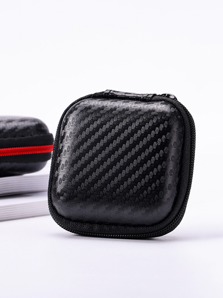 Mini Portable COB LED Keychain Work Light Storage Box EVA Earphone Bag Waterproof