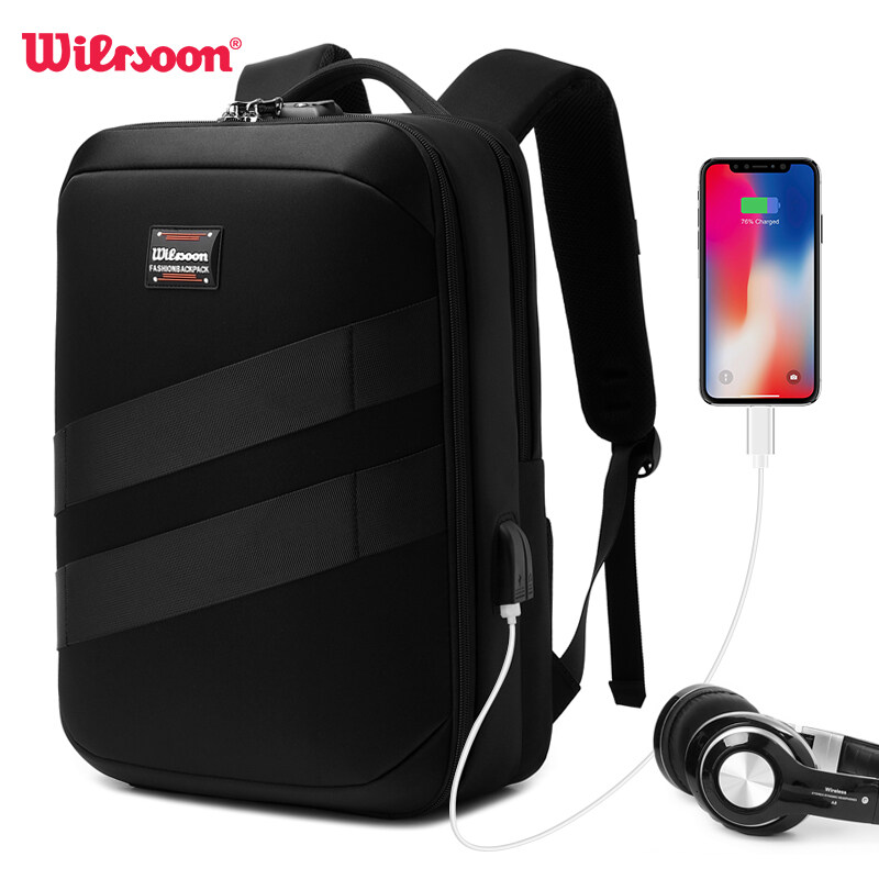 Wiersoon Backpack Laptop Bag Men s Laptop Backpack Waterproof Travel