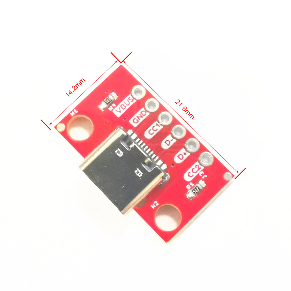 PANTHON 16P USB 3.1 Type-C Female Test Bảng PCB Bộ Chuyển Đổi 2.54Mm Ổ Cắm Kết Nối Cho Truyền Dữ Liệu Bộ Chuyển Đổi Điện Mô-đun Bảng Mạch