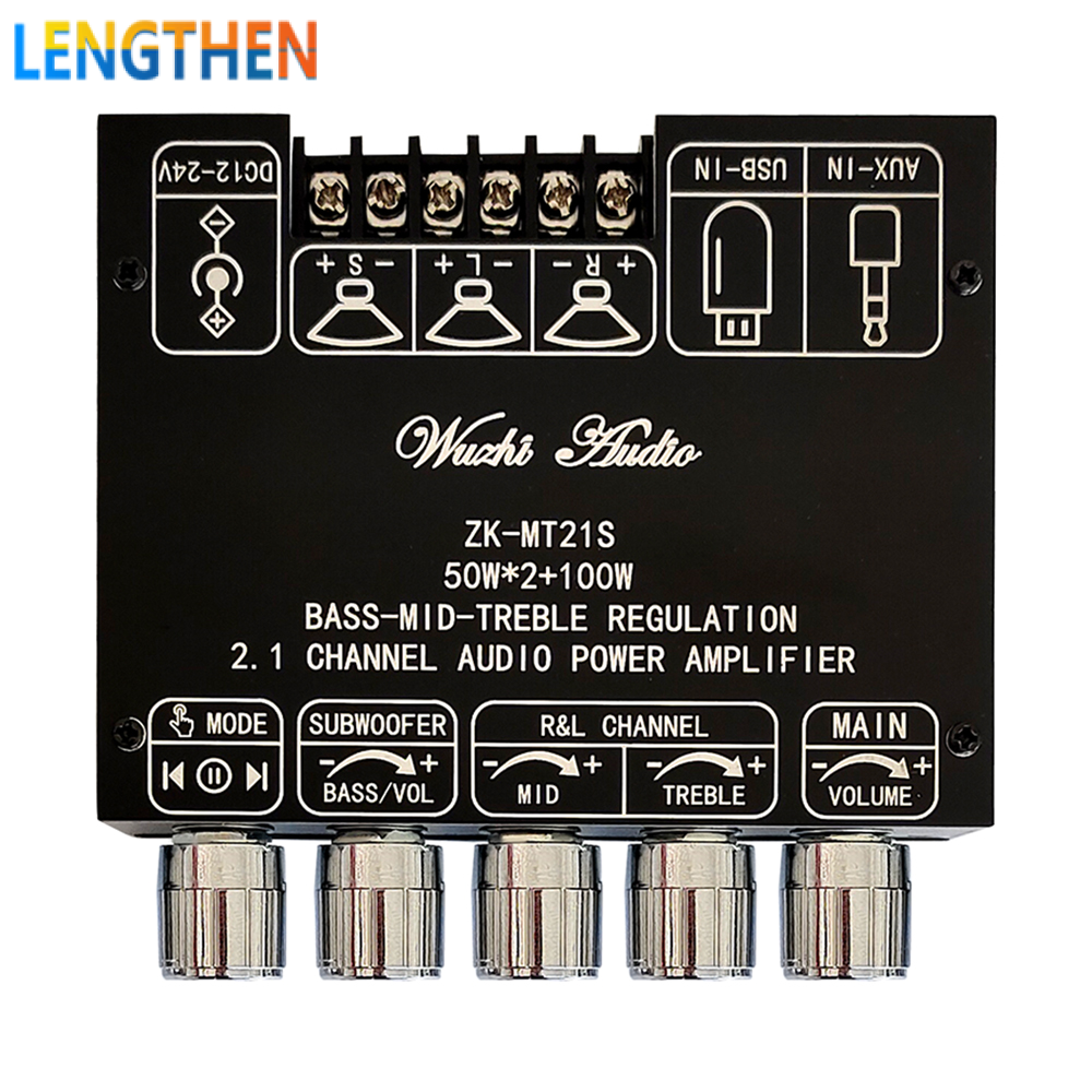 FocusAi ZK-MT21S 2.1 Channel BL Audio Power Amplifier Board Module Heavy Subwoofer module