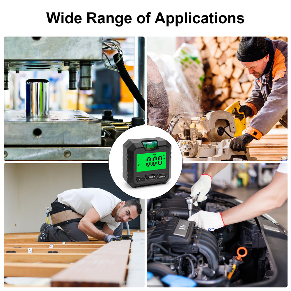 KKmoon Mag-netic Digital Angle Meter Absolute and Relative Measurement Angle and Slope Conversion Inclinometer LCD Display with Backlight Versatile Clinometer