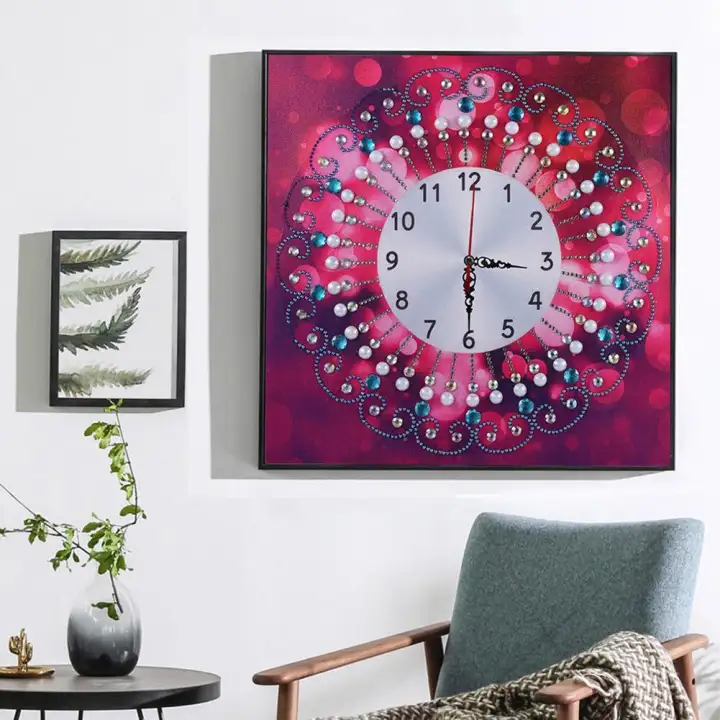 Questionno Diy Special Shaped Diamond Painting Red Flower Wall Diamond Painting Red Flower Wall
