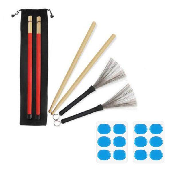 Drum Sticks Sticks Kit Drum Rods Brushes With Ruer Handle Retractable Wire Brushes Kits With Drum Dampeners For Kids Malaysia