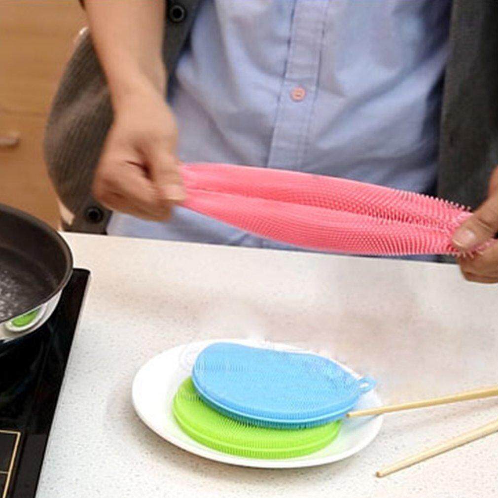 Comebuy88 Vệ Sinh Bàn Chải Silicone Bộ Bát Đĩa Miếng Lót Nồi Chảo Giặt Bàn Chải Bụi Bọt Biển Dụng Cụ