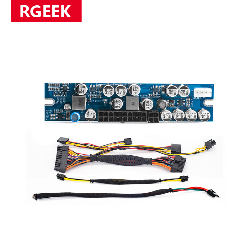 Rgeek dc 12v 300w atx peak psu pico atx switch mining psu 24pin mini atx pc power supply for computer