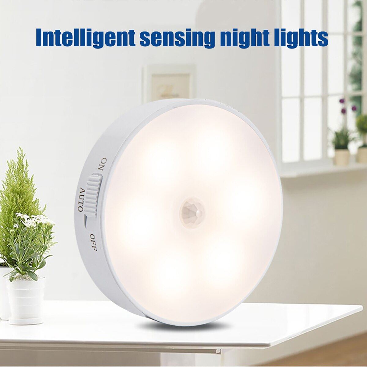 Đèn Ngủ LED Đèn Ngủ Sạc USB Cảm Biến Chuyển Động PIR Cho Tủ Bếp Đèn Tường Nhà Kho Cầu Thang Phòng Tắm
