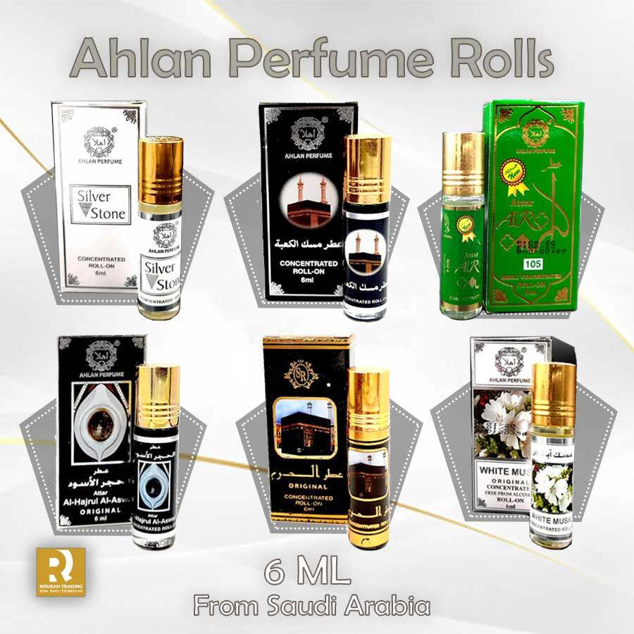 Saudi Arabia Ahlan Perfume Silver Stone Ahlan Perfume Rolls 6ML