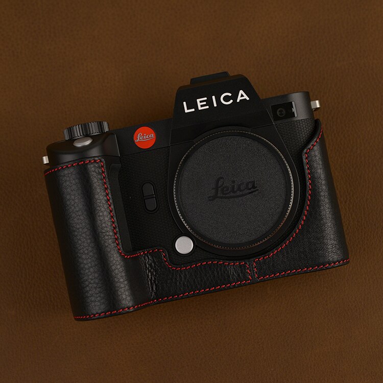 Custodia In Vera Pelle Per Leica SL2 E SL2-S - Fondina Artigianale Vintage, Con Base Rimovibile Per Batteria E Treppiede