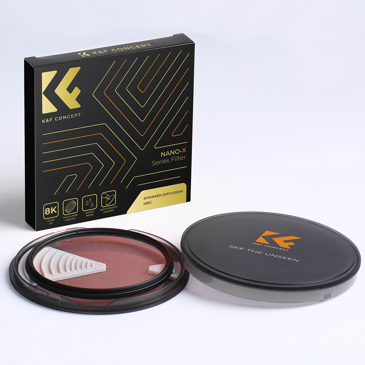 K&F Concept 49mm-82mm Shimmer Diffusion 1 Nano X Microlight Mirror Glass Filter With 28 Layers Coatings for Camera Lens 49mm 58mm 62mm 67mm 77mm 82mm
