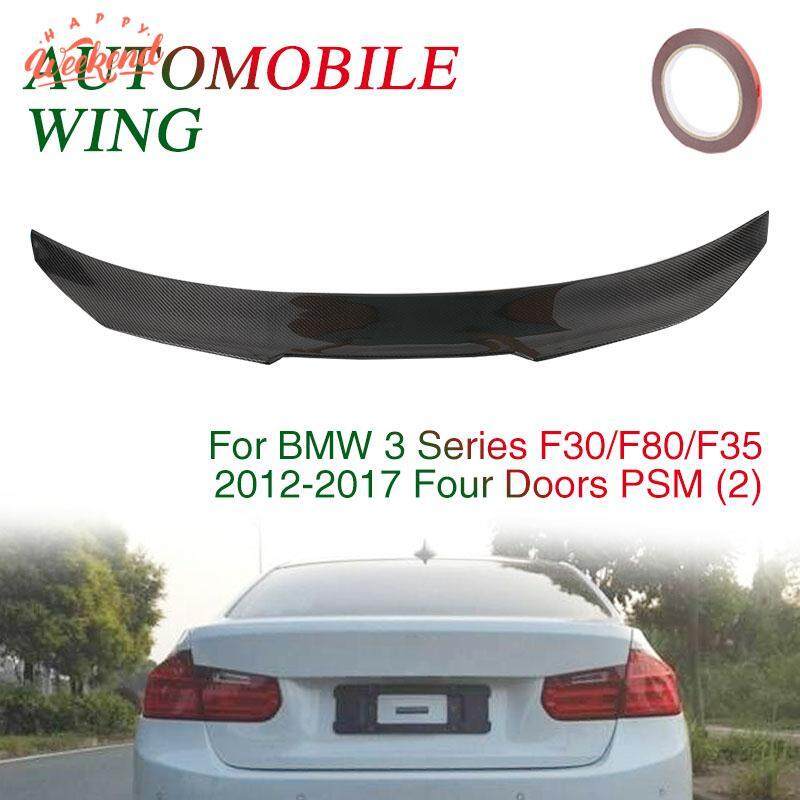 Mobil Tail Wing Spoiler Wing Batang Belakang Sayap Hitam 4D 123*13.5*4 Cm 2012-2017 Dekorasi Potong Iklan untuk BMW f30/F35/F80 Sedan