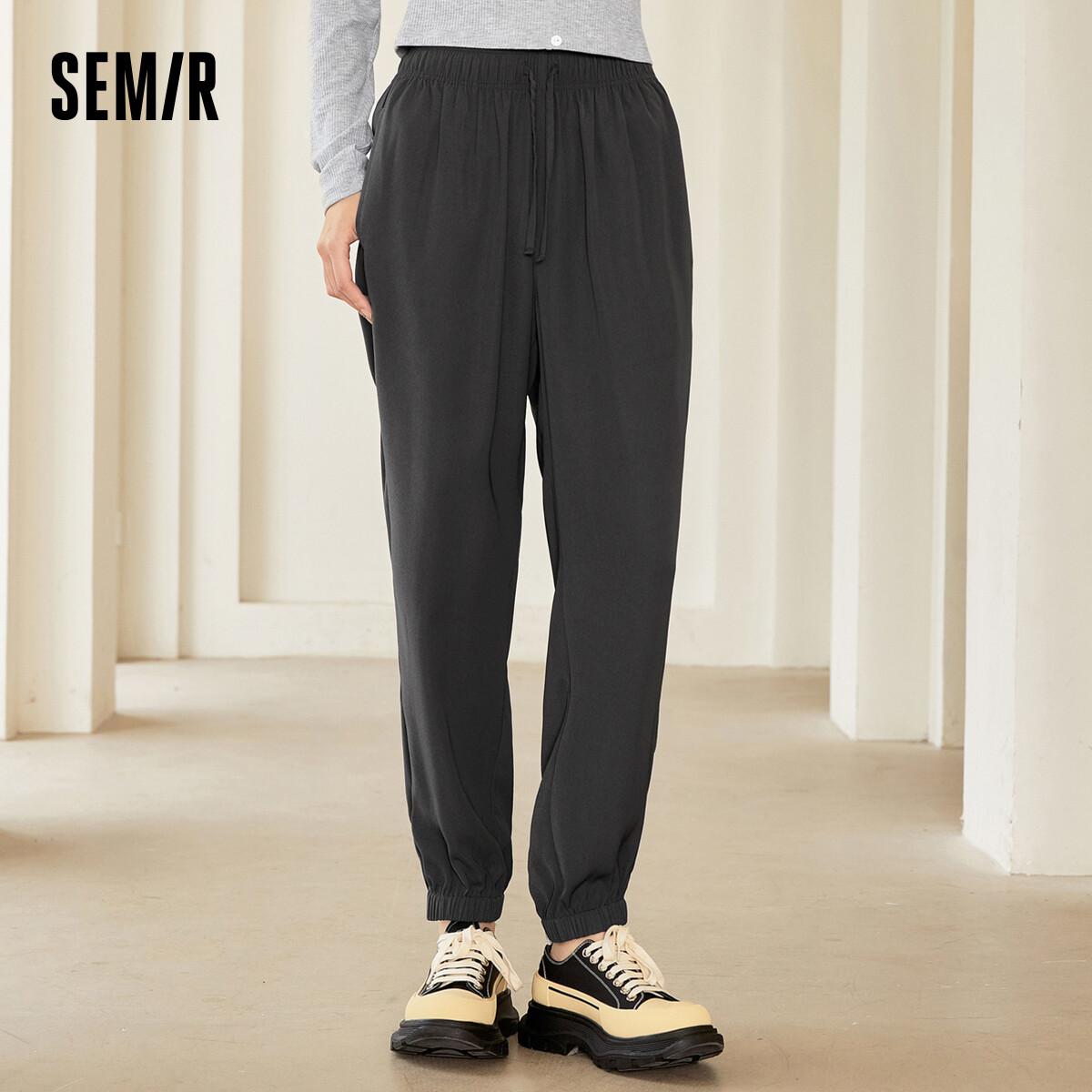 Semir Casual Pants Women Spring Autumn Trouser Sports Leggings Ninth Pants Comfortable Wearable Home Pajama Pants